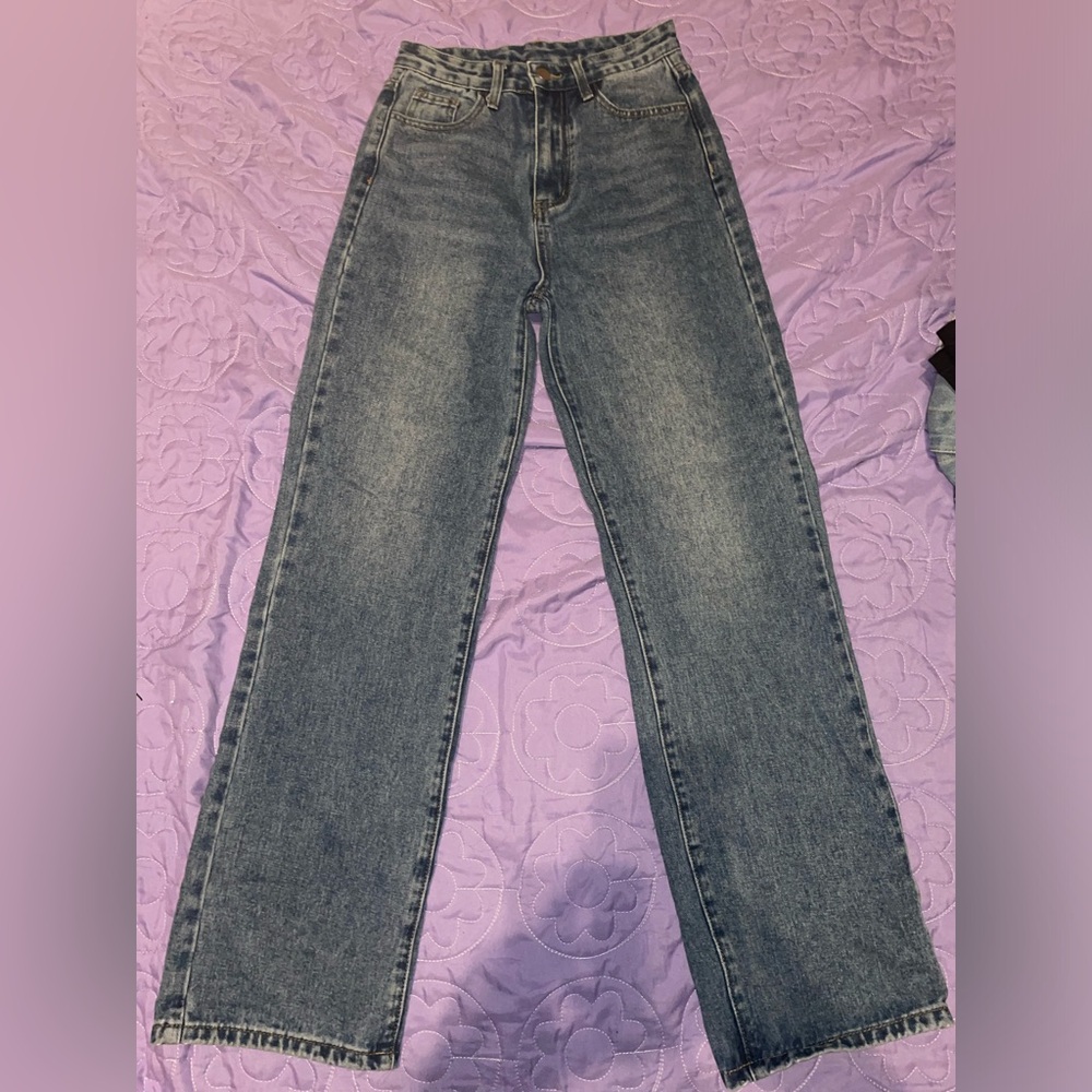 Blue denim mom jeans xxs